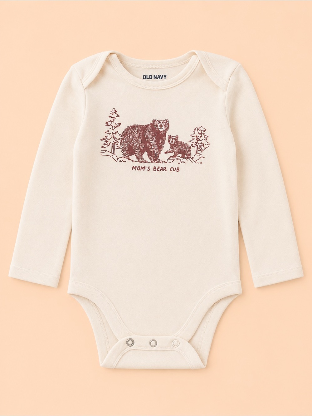 🐻 OLD NAVY MOMS BEAR CUB LONG SLEEVE ONESIE
